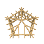 Bauplan Gartenhaus 49 3D-Draufsicht