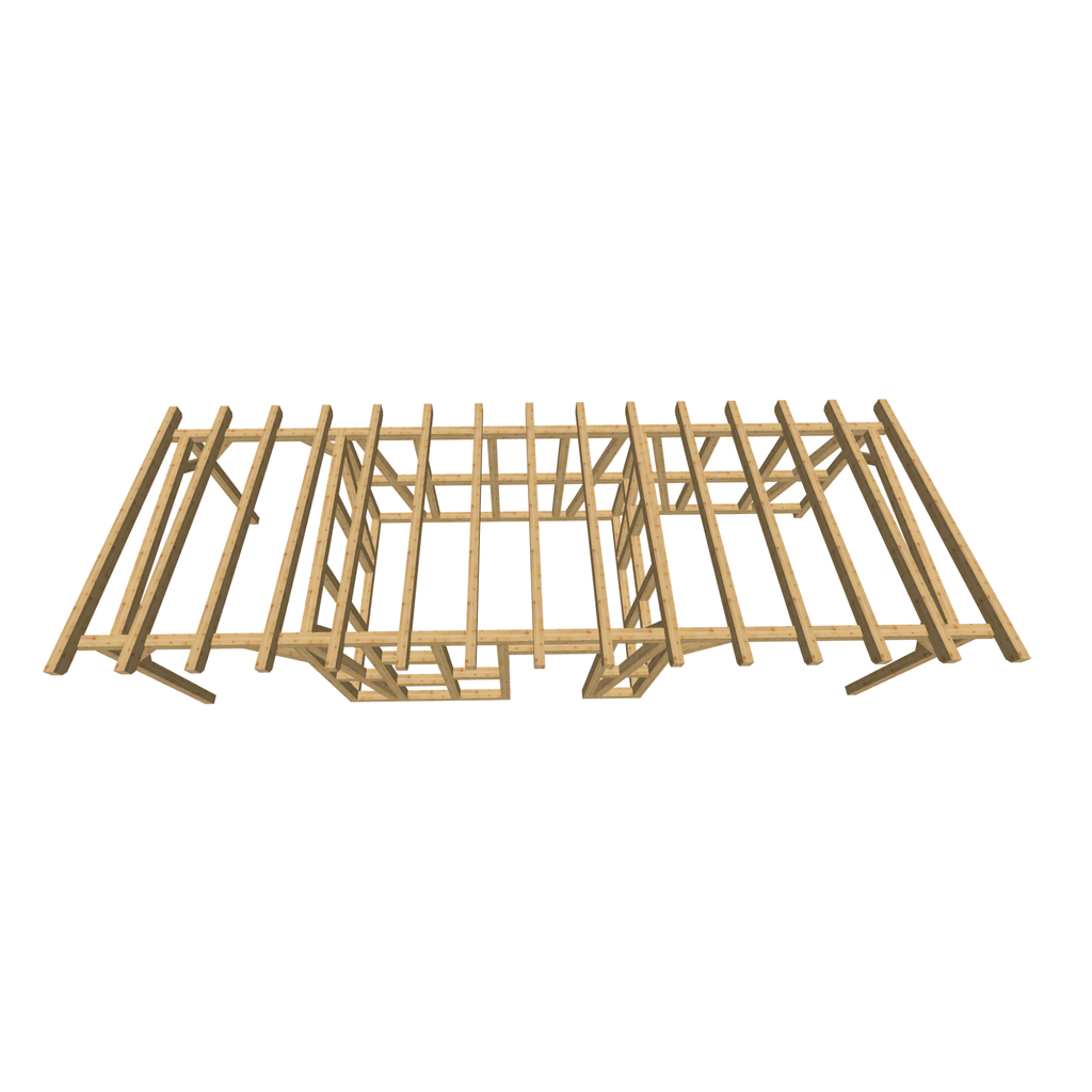 Bauplan Gartenhaus 50 3D-Draufsicht