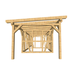 Bauplan Gartenhaus 50 3D-Frontansicht