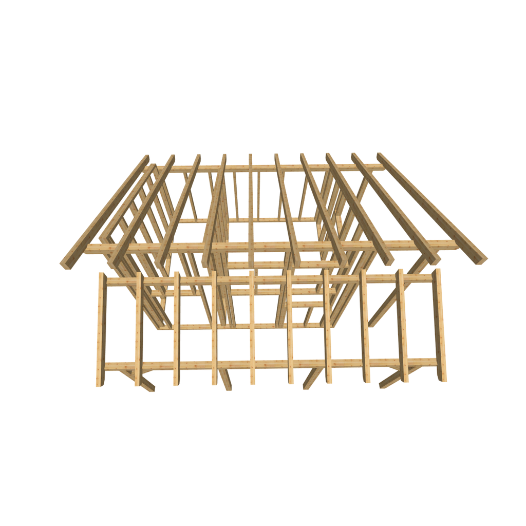 Bauplan Gartenhaus 53 3D-Draufsicht