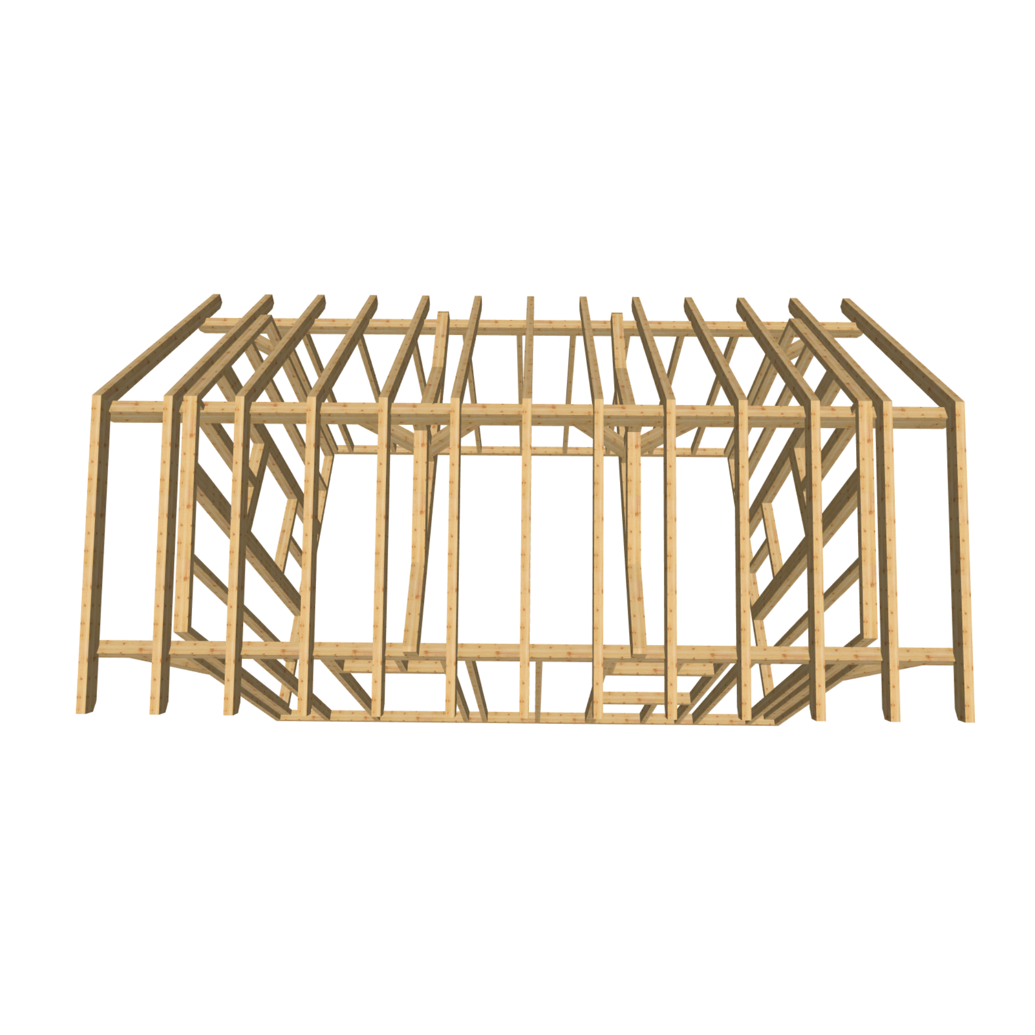 Bauplan Gartenhaus 59 3D-Draufsicht