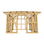 Bauplan Gartenhaus 5 3D-Frontansicht