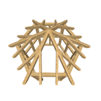 Bauplan Gartenhaus 60 3D-Draufsicht