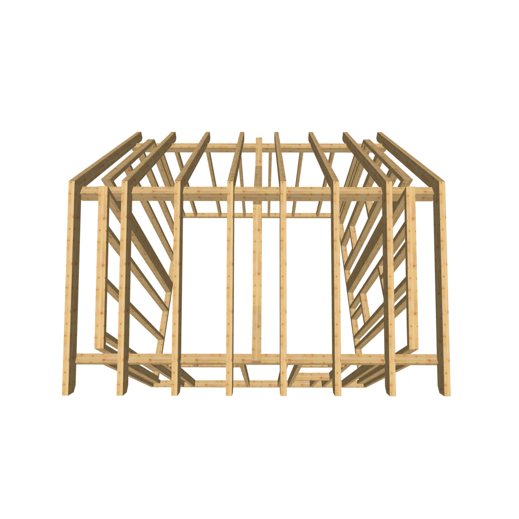 Bauplan Gartenhaus 66 3D-Draufsicht