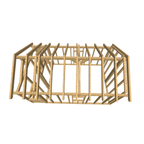 Bauplan Gartenhaus 69 3D-Draufsicht