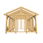 Bauplan Gartenhaus 69 3D-Frontansicht