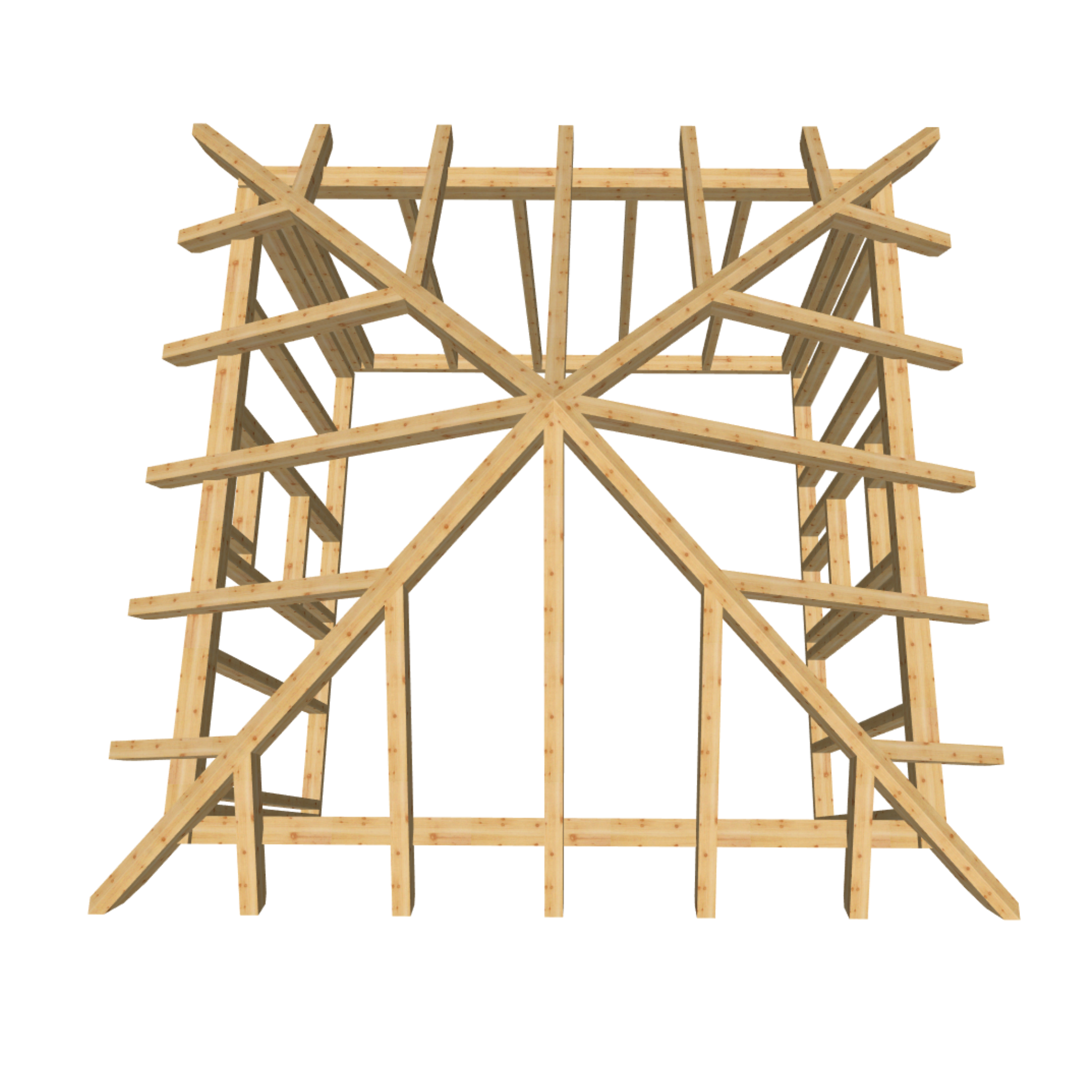 Bauplan Gartenhaus 6 3D-Draufsicht