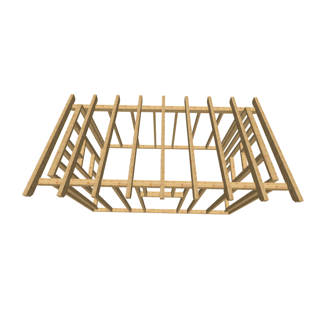Bauplan Gartenhaus 71 3D-Draufsicht
