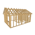Bauplan Gartenhaus 72 3D-Ansicht schräg von vorn