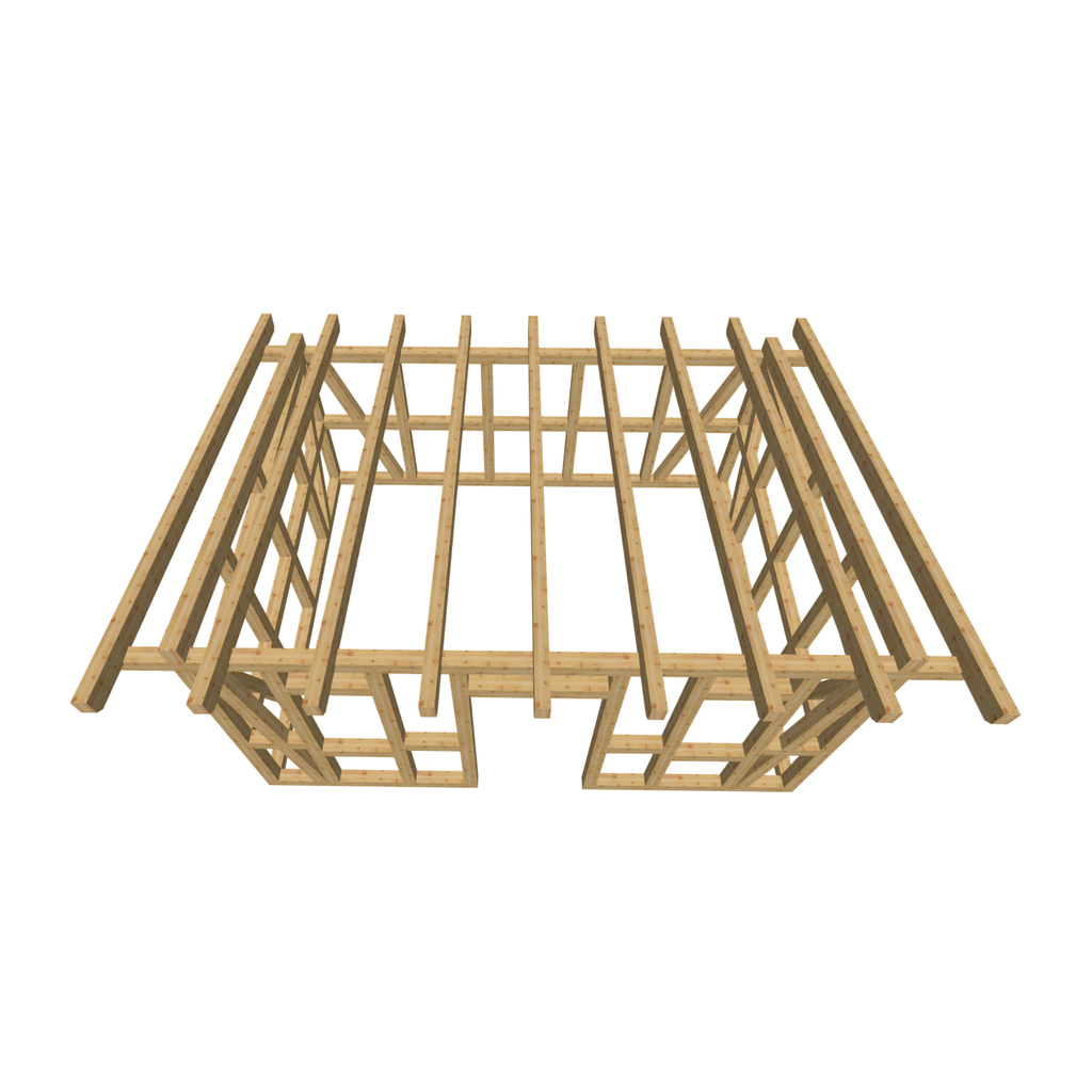 Bauplan Gartenhaus 75 3D-Draufsicht