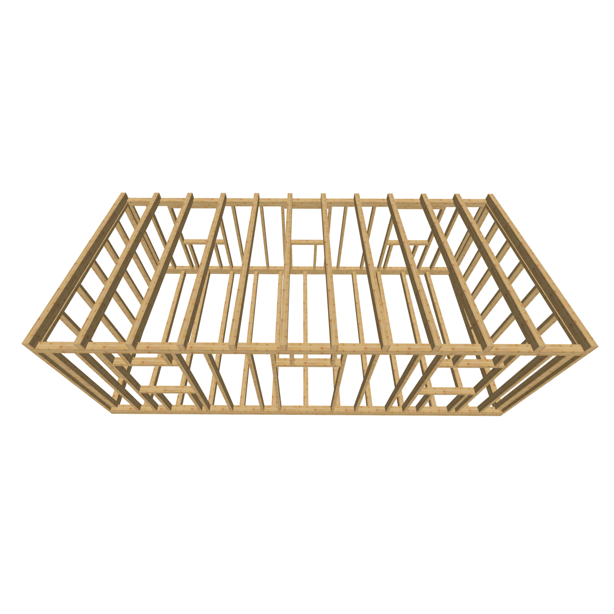 Bauplan Gartenhaus 77 3D-Draufsicht