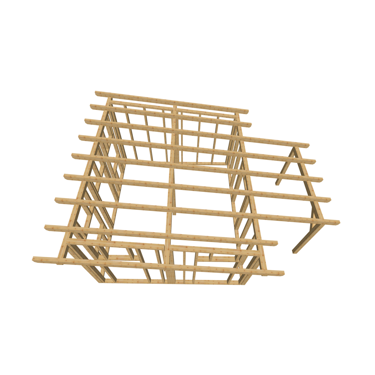 Bauplan Gartenhaus 78 3D-Draufsicht