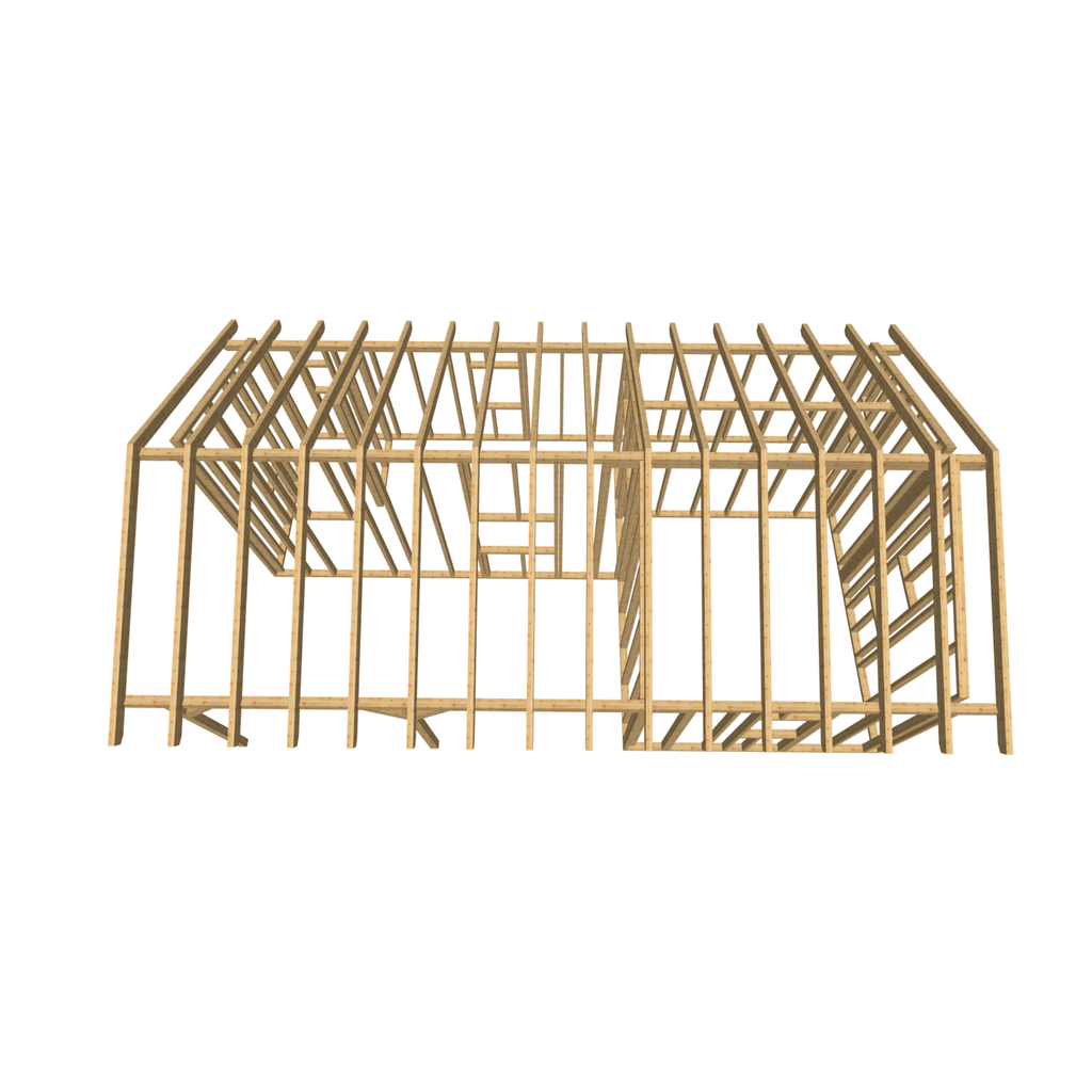 Bauplan Gartenhaus 79 3D-Draufsicht