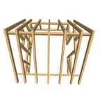 Bauplan Gartenhaus 7 3D-Draufsicht