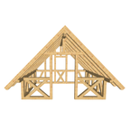 Bauplan Gartenhaus 7 3D-Frontansicht