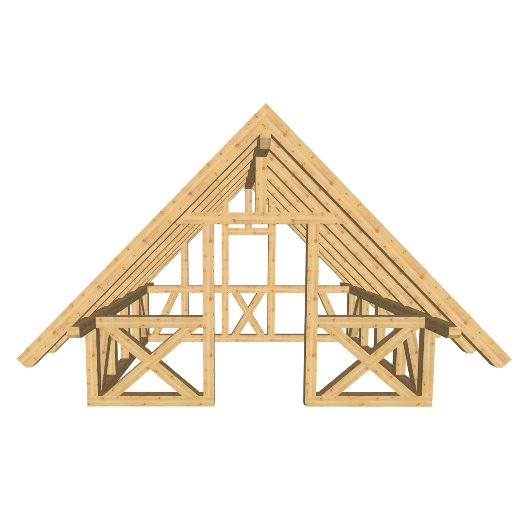 Bauplan Gartenhaus 7 3D-Frontansicht