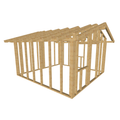 Bauplan Gartenhaus 80 3D-Ansicht schräg von vorn