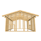 Bauplan Gartenhaus 80 3D-Frontansicht