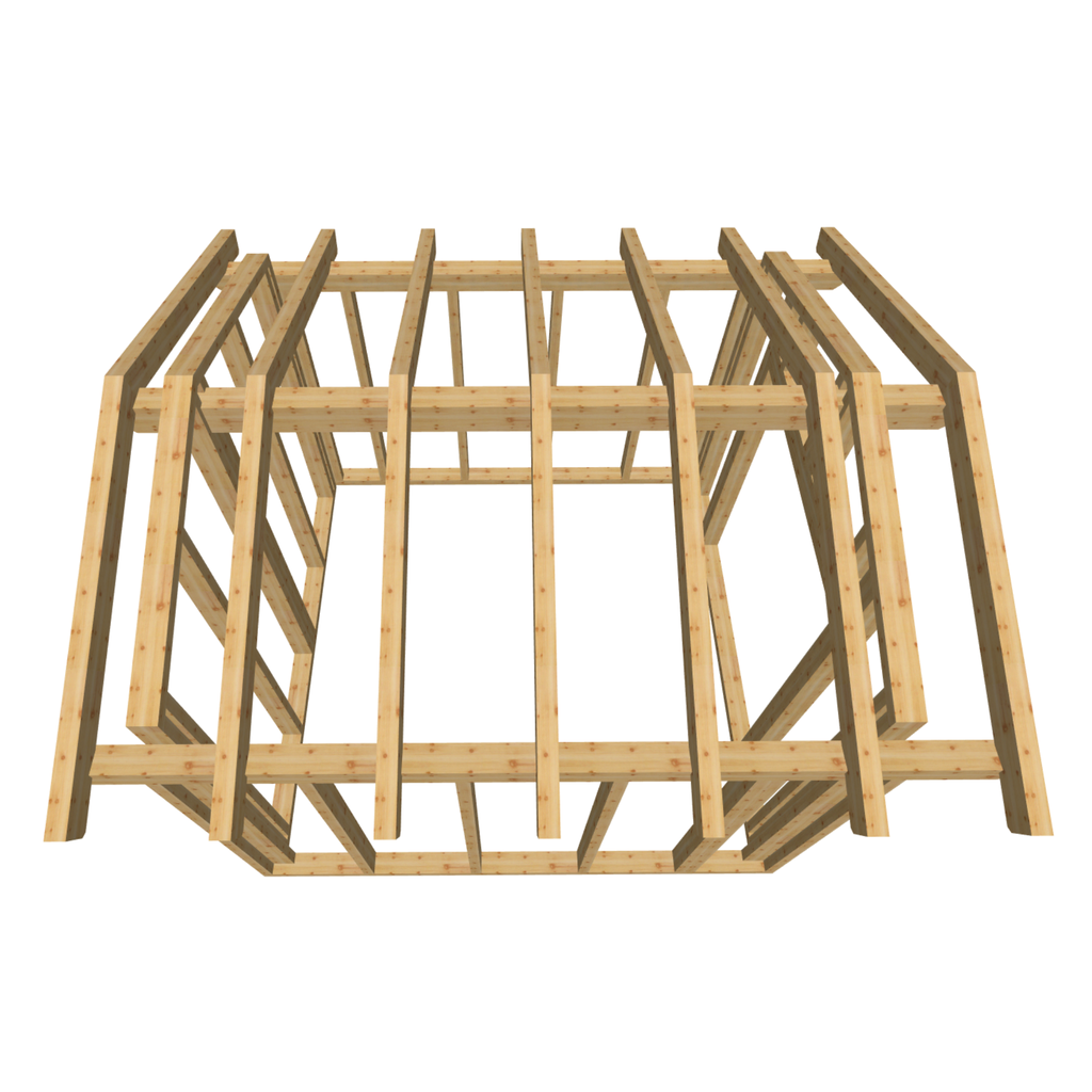 Bauplan Gartenhaus 82 3D-Draufsicht