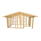 Bauplan Gartenhaus 84 3D-Frontansicht