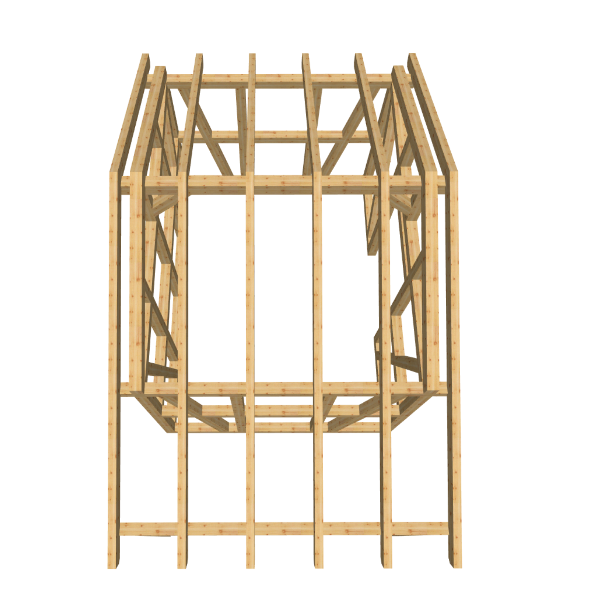 Bauplan Gartenhaus 86 3D-Draufsicht