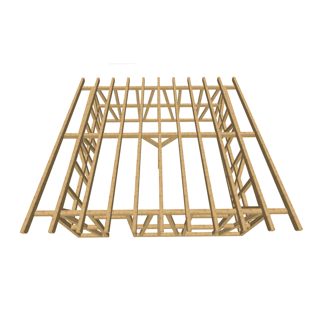 Bauplan Gartenhaus 88 3D-Draufsicht