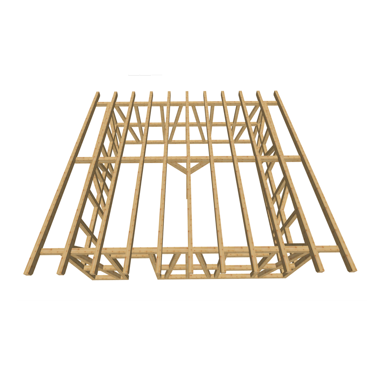 Bauplan Gartenhaus 88 3D-Draufsicht