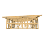 Bauplan Gartenhaus 88 3D-Frontansicht