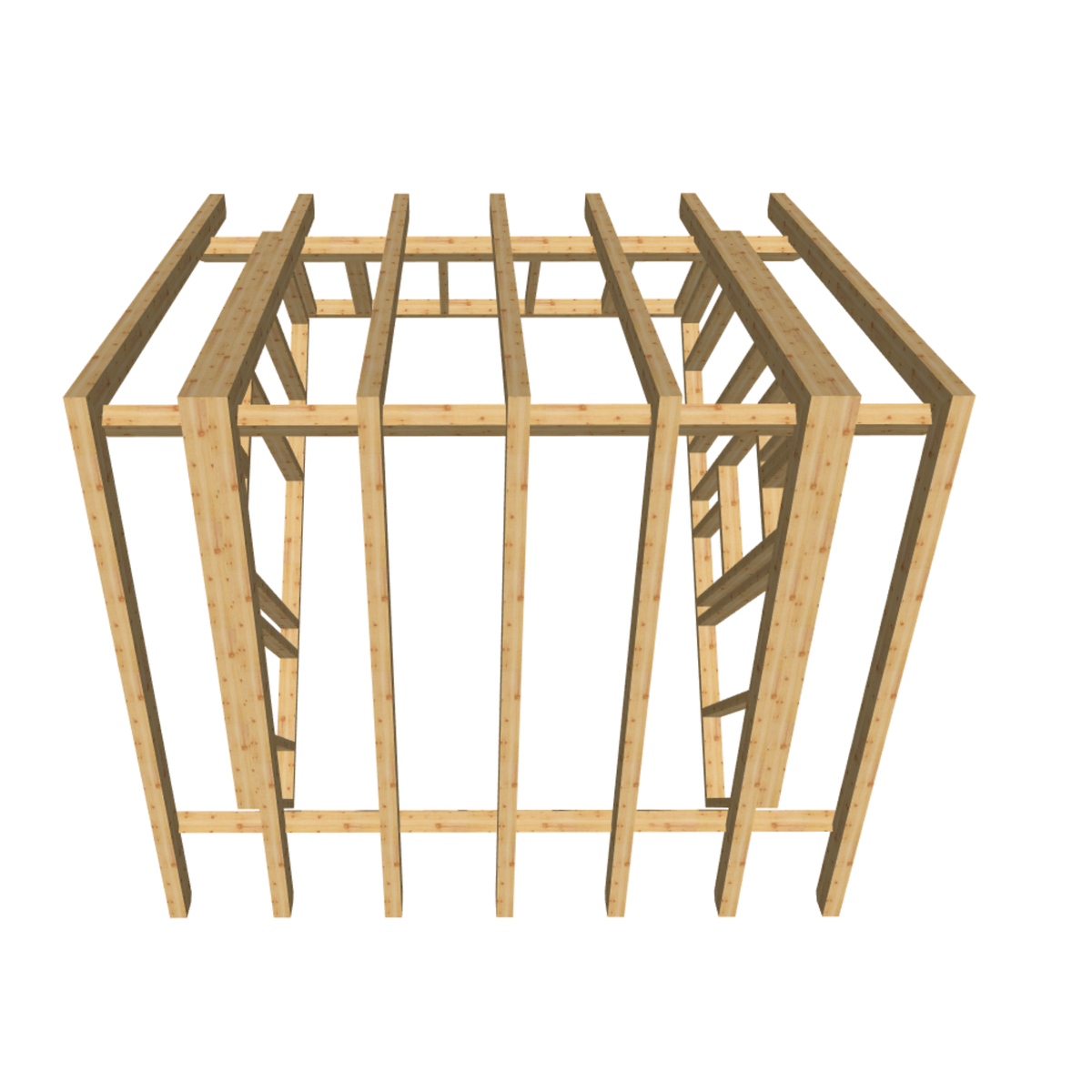 Bauplan Gartenhaus 8 3D-Draufsicht
