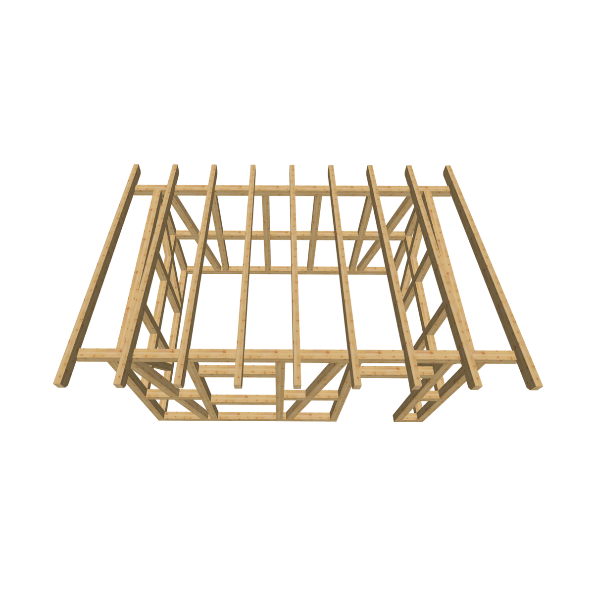 Bauplan Gartenhaus 91 3D-Draufsicht