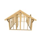 Bauplan Gartenhaus 93 3D-Frontansicht