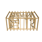 Bauplan Gartenhaus 96 3D-Draufsicht