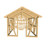 Bauplan Gartenhaus 96 3D-Frontansicht