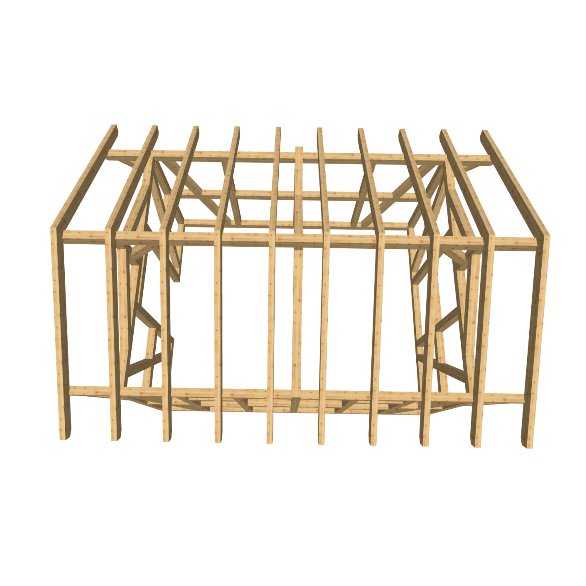 Bauplan Gartenhaus 97 3D-Draufsicht