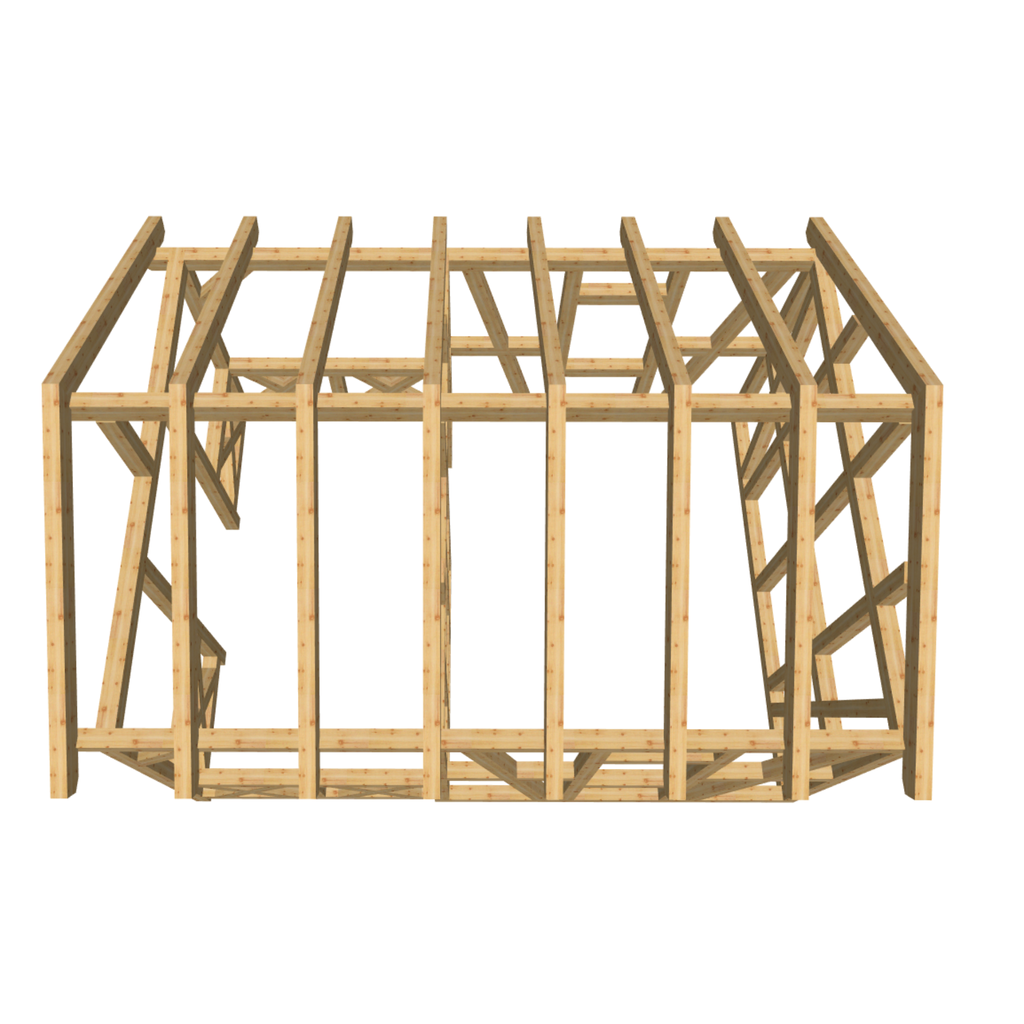Bauplan Gartenhaus 9 3D-Draufsicht