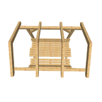 Bauplan Gartenlaube 5 3D-Draufsicht