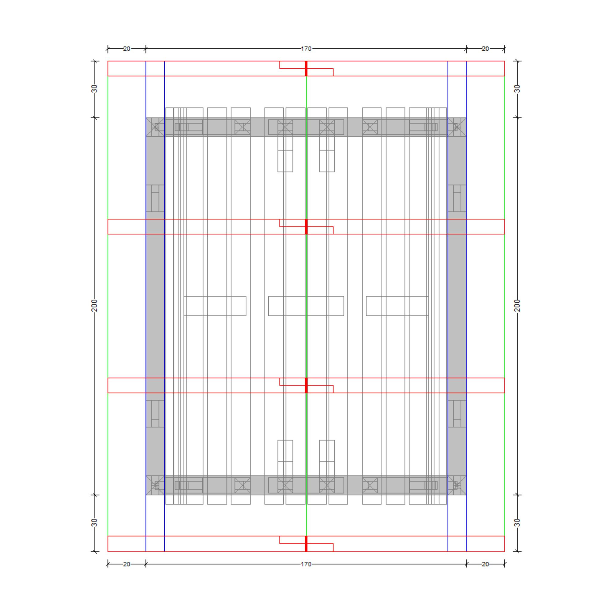 Bauplan Gartenlaube 5 Draufsicht mit Bemaßung
