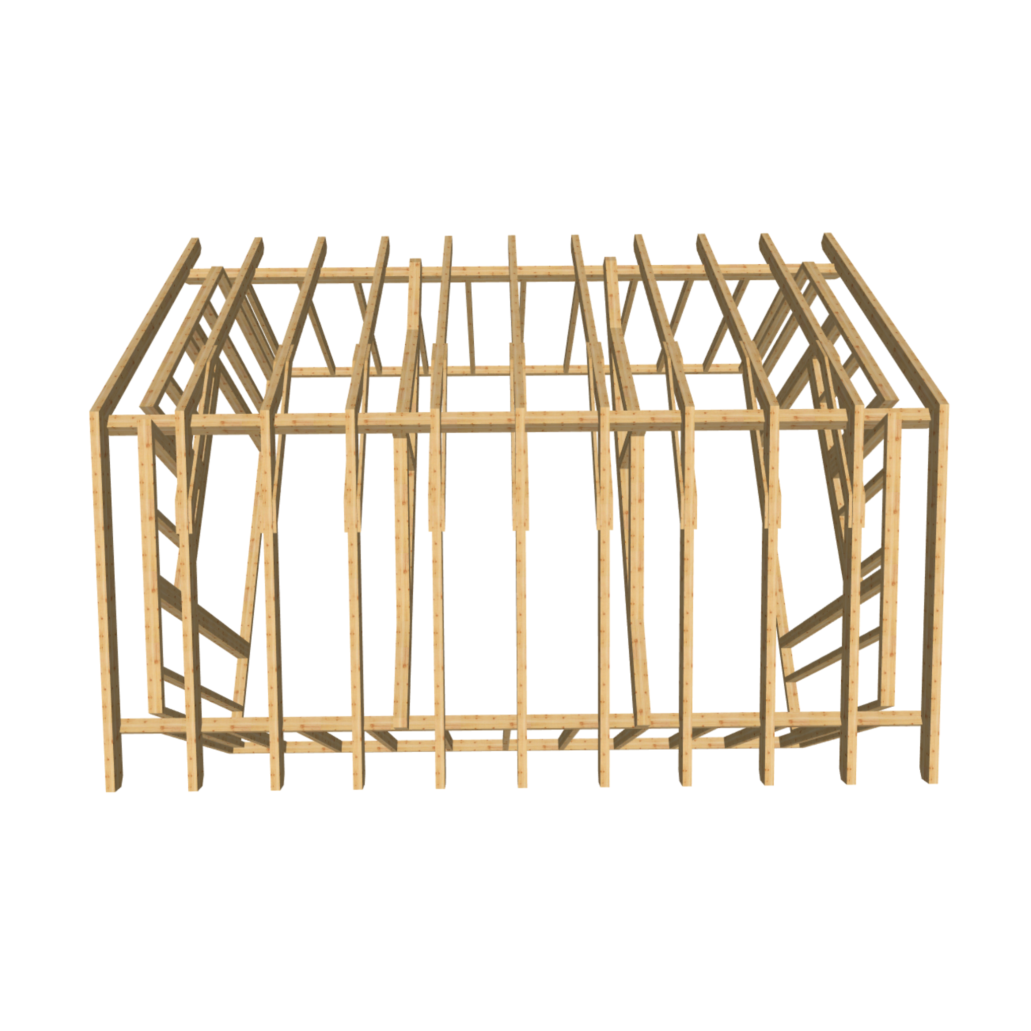 Bauplan Geräteschuppen 10 3D-Draufsicht