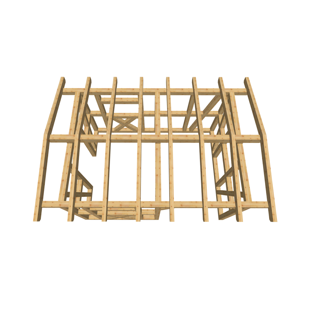 Bauplan Geräteschuppen 11 3D-Draufsicht