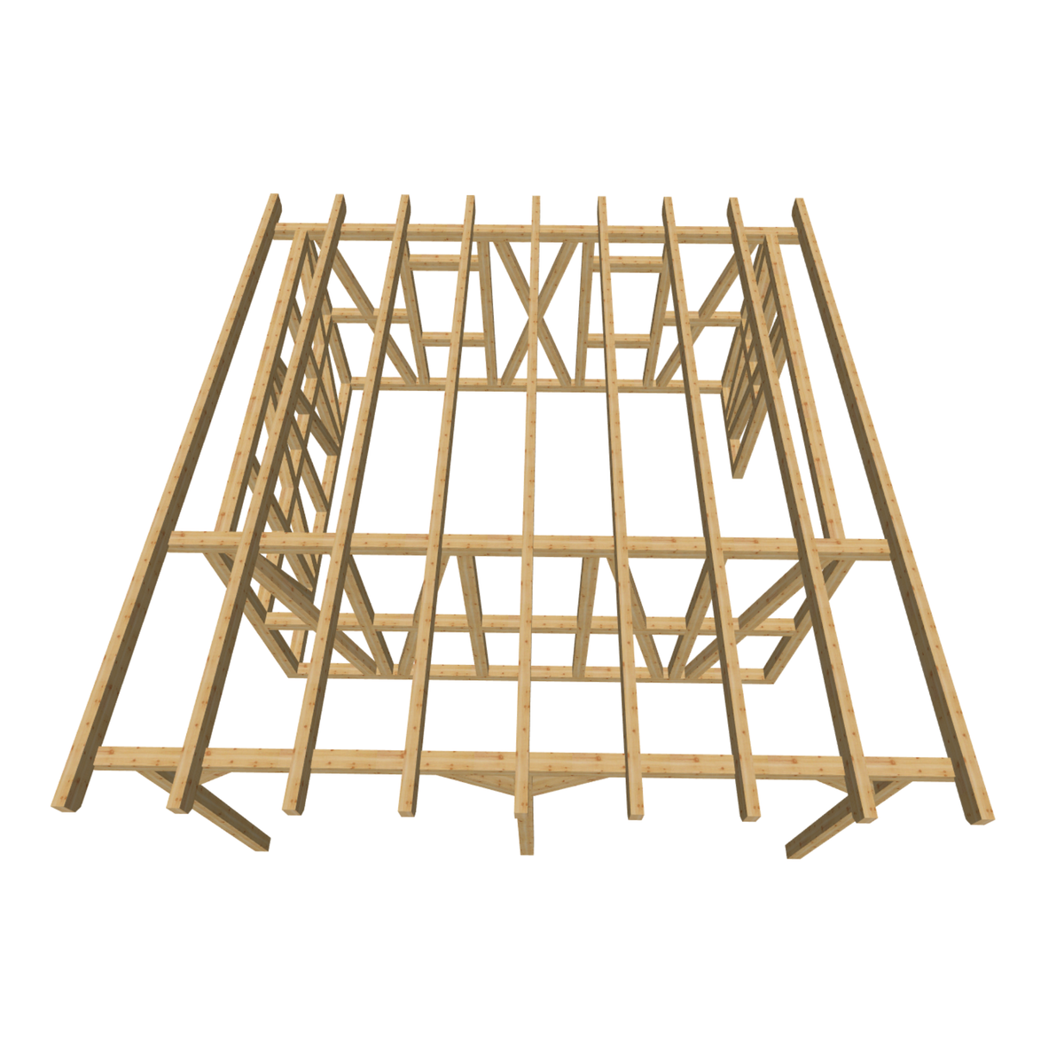 Bauplan Geräteschuppen 12 3D-Draufsicht