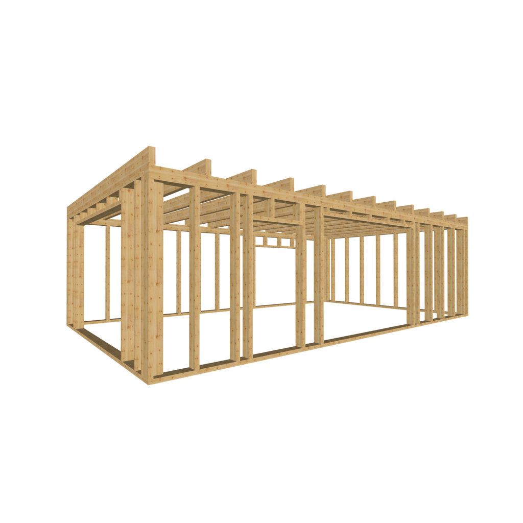 Bauplan Geräteschuppen 13 3D-Ansicht schräg von vorn
