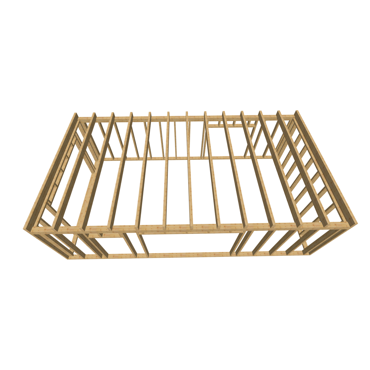 Bauplan Geräteschuppen 13 3D-Draufsicht