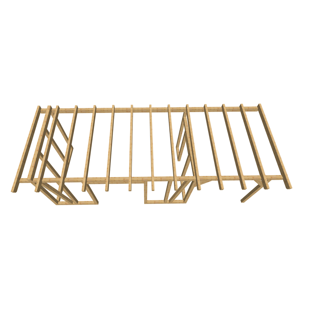 Bauplan Geräteschuppen 14 3D-Draufsicht