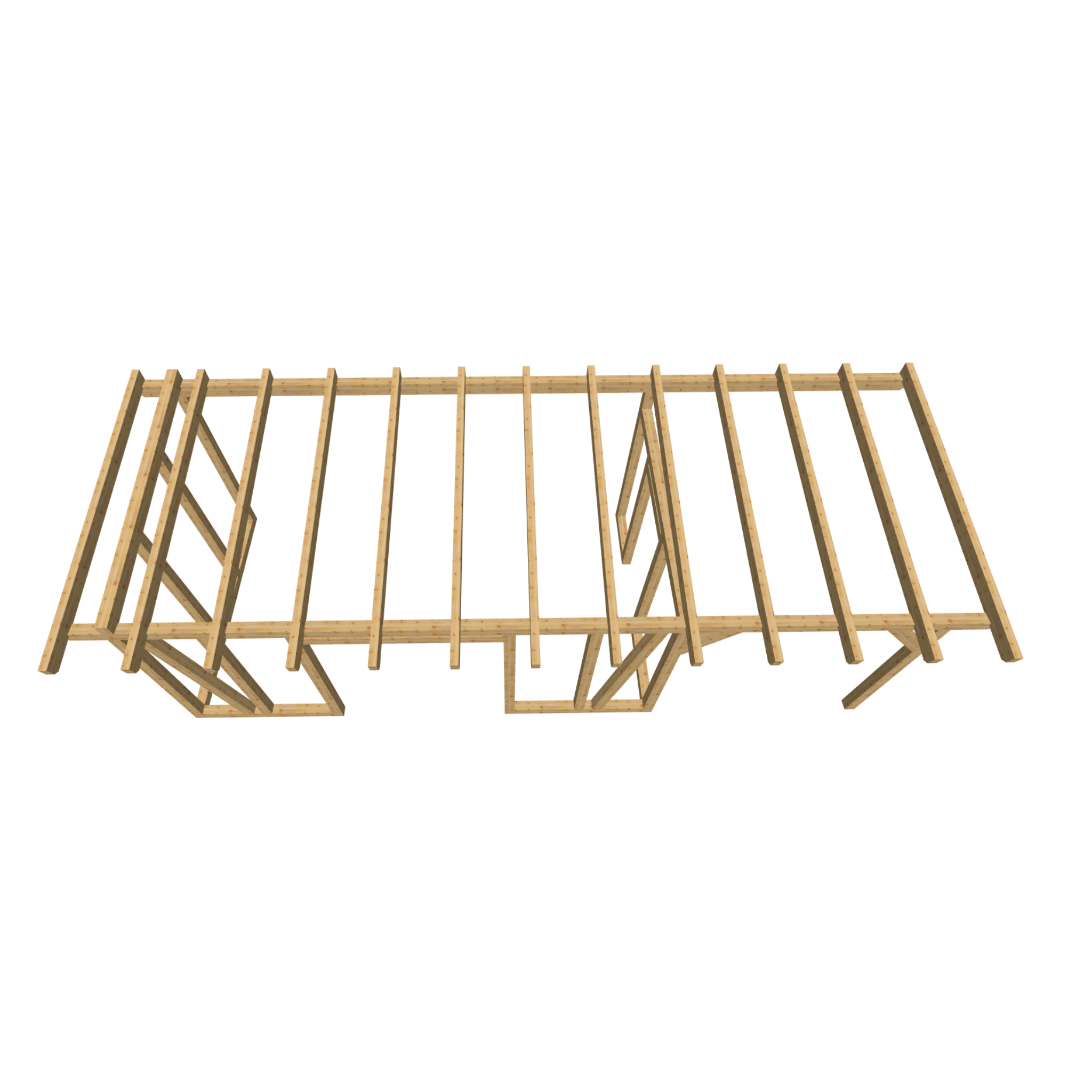 Bauplan Geräteschuppen 14 3D-Draufsicht