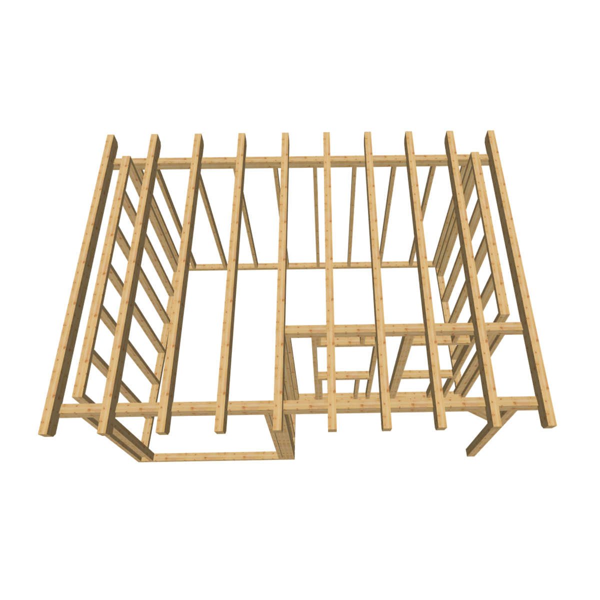 Bauplan Geräteschuppen 15 3D-Draufsicht