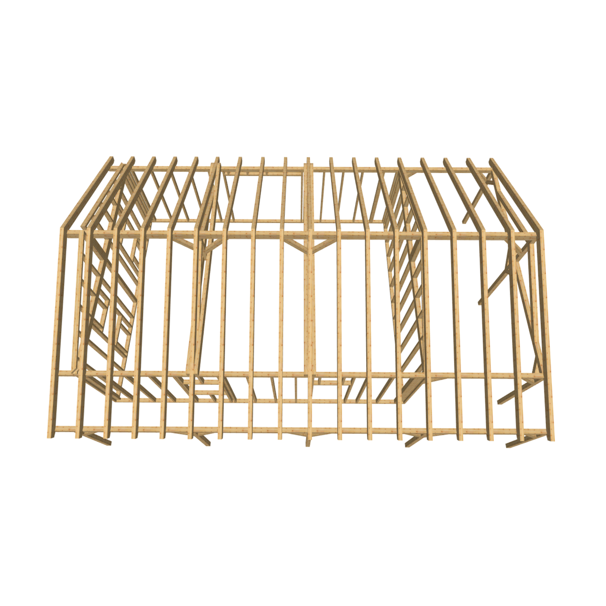 Bauplan Geräteschuppen 16 3D-Draufsicht