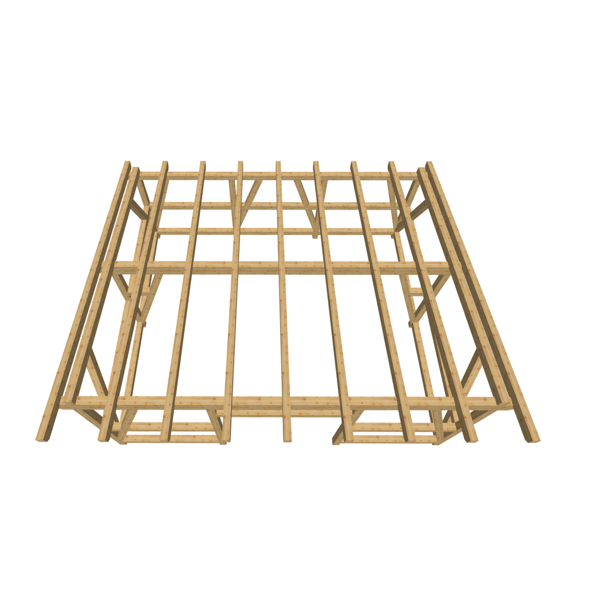Bauplan Geräteschuppen 1 3D-Draufsicht