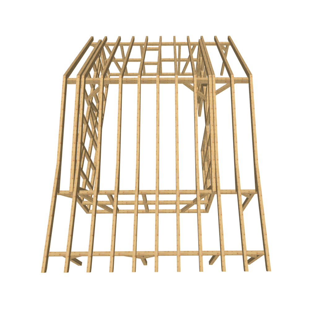 Bauplan Geräteschuppen 3 3D-Draufsicht