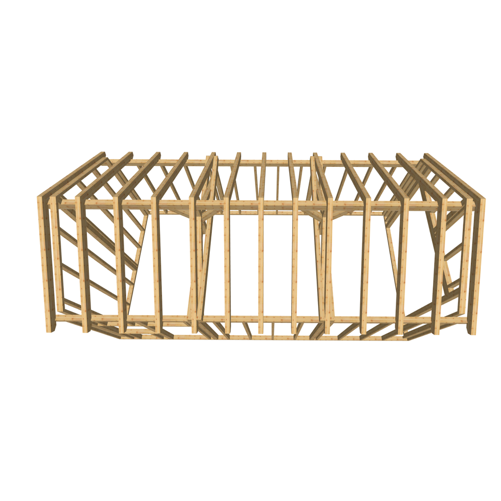 Bauplan Geräteschuppen 4 3D-Draufsicht
