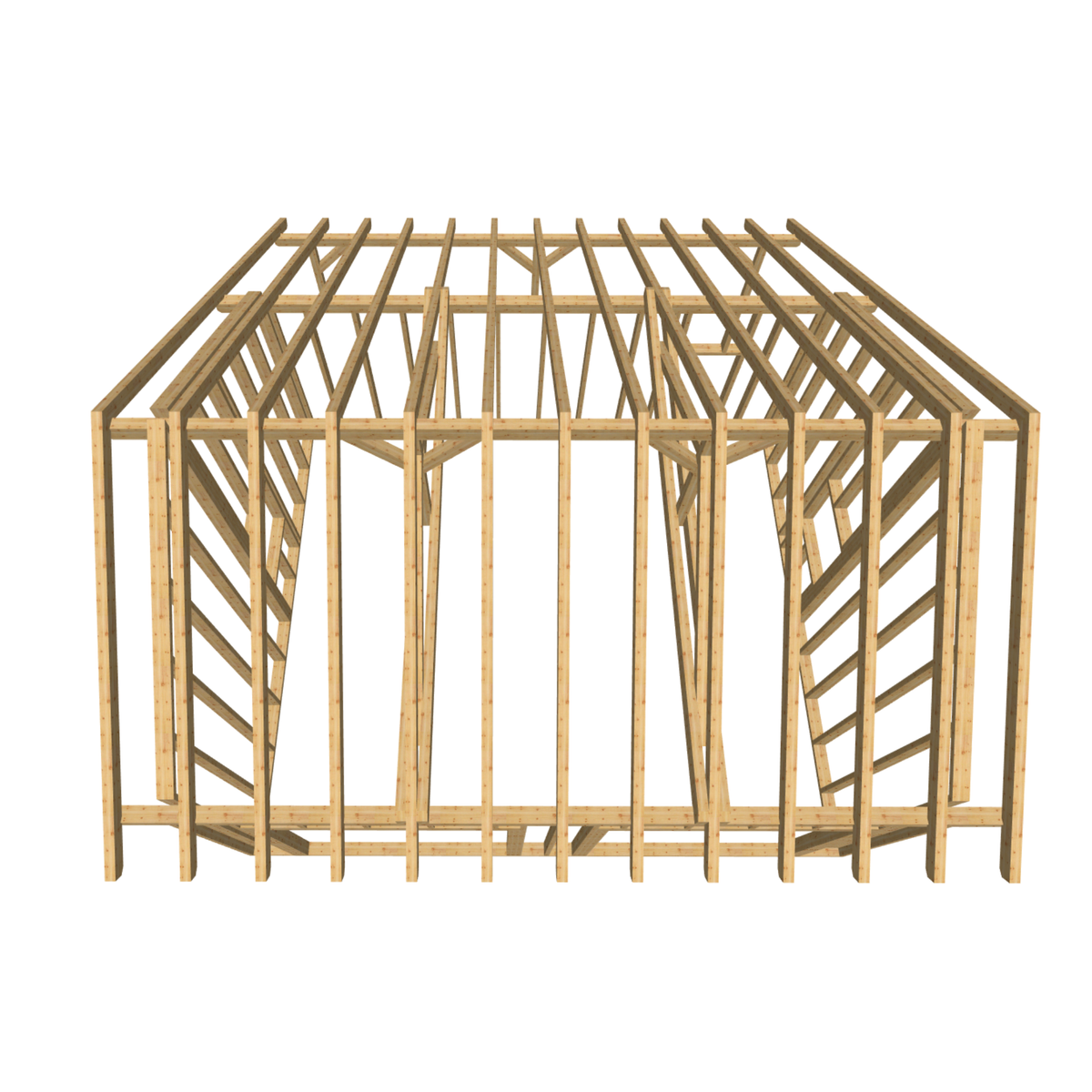 Bauplan Geräteschuppen 9 3D-Draufsicht